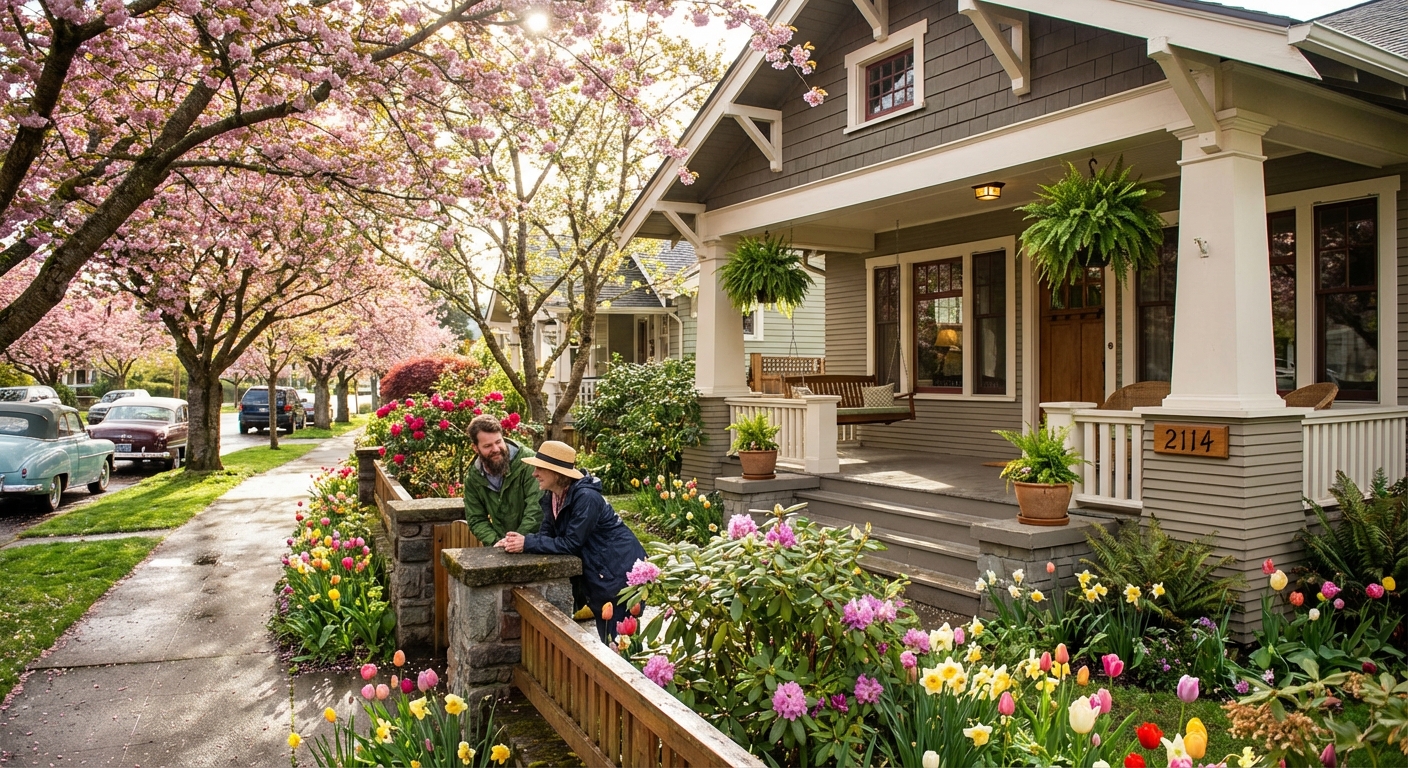Charming craftsman bungalow in the Lettered Streets neighborhood Bellingham Washington